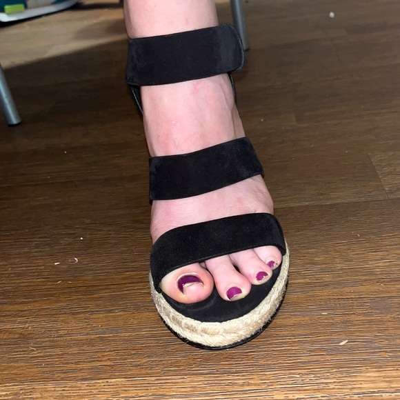 BALENCIAGA ROPE TRACK SUEDE LEATHER WEDGE SANDALS - Picture 16 of 16